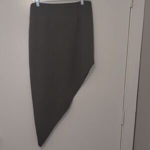 Elegant Asymmetrical Skirt in Charcoal